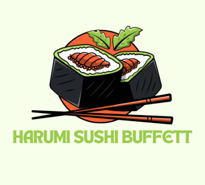 Colorful Illustrative Sushi House Restaurant Logo